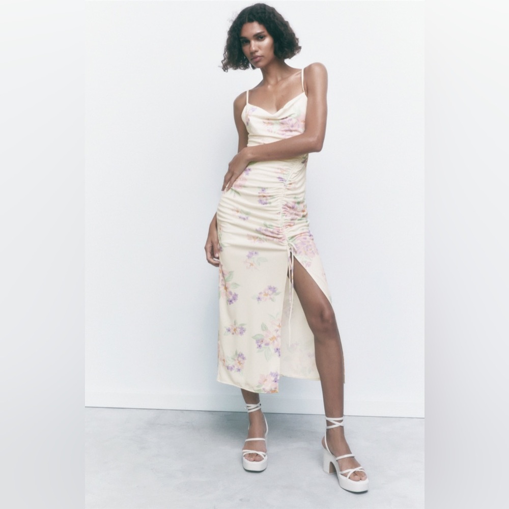 NWT ZARA Printed Midi dress